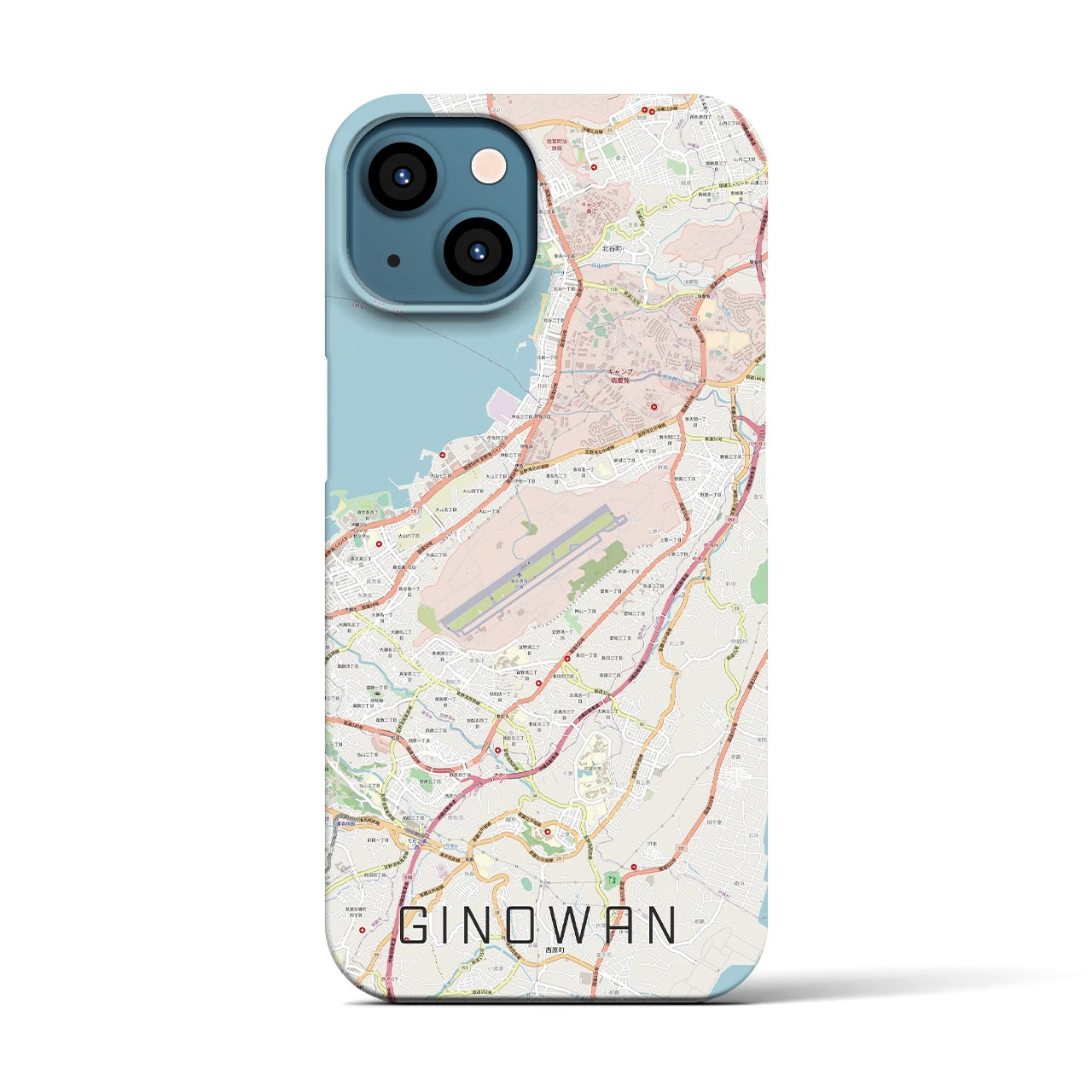 【宜野湾(沖縄県)】地図柄iPhoneケース(バックカバータイプ)