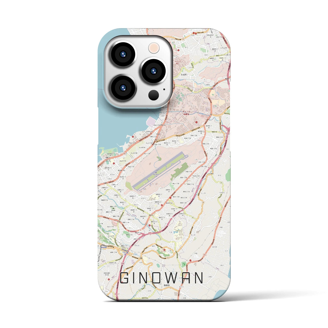 【宜野湾(沖縄県)】地図柄iPhoneケース(バックカバータイプ)