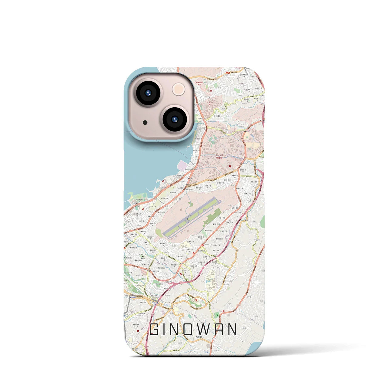 【宜野湾(沖縄県)】地図柄iPhoneケース(バックカバータイプ)