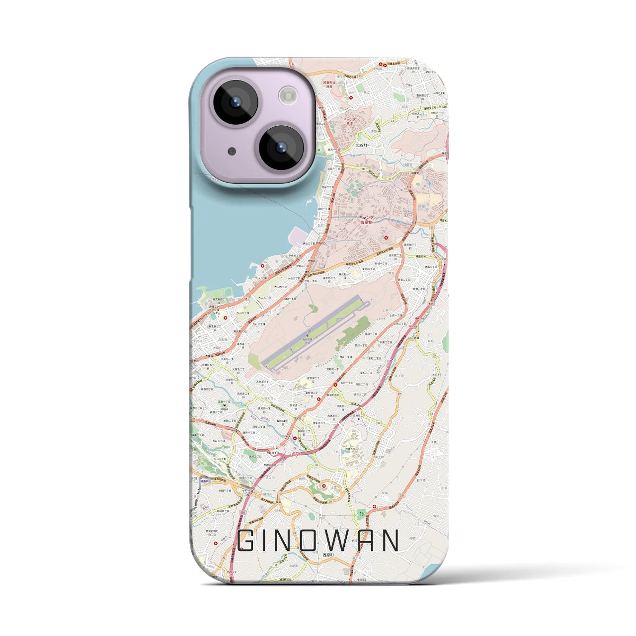 【宜野湾(沖縄県)】地図柄iPhoneケース(バックカバータイプ)