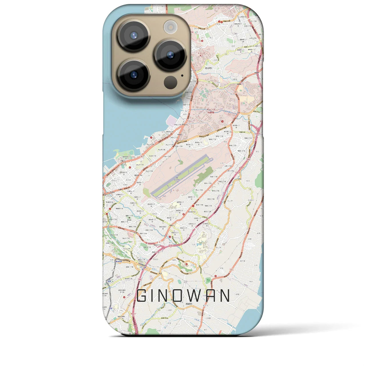 【宜野湾(沖縄県)】地図柄iPhoneケース(バックカバータイプ)