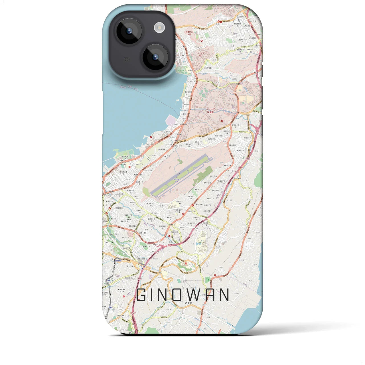 【宜野湾(沖縄県)】地図柄iPhoneケース(バックカバータイプ)