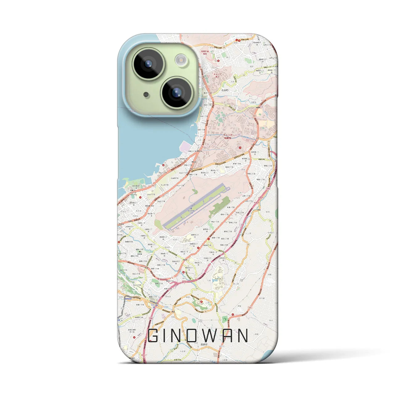 【宜野湾(沖縄県)】地図柄iPhoneケース(バックカバータイプ)
