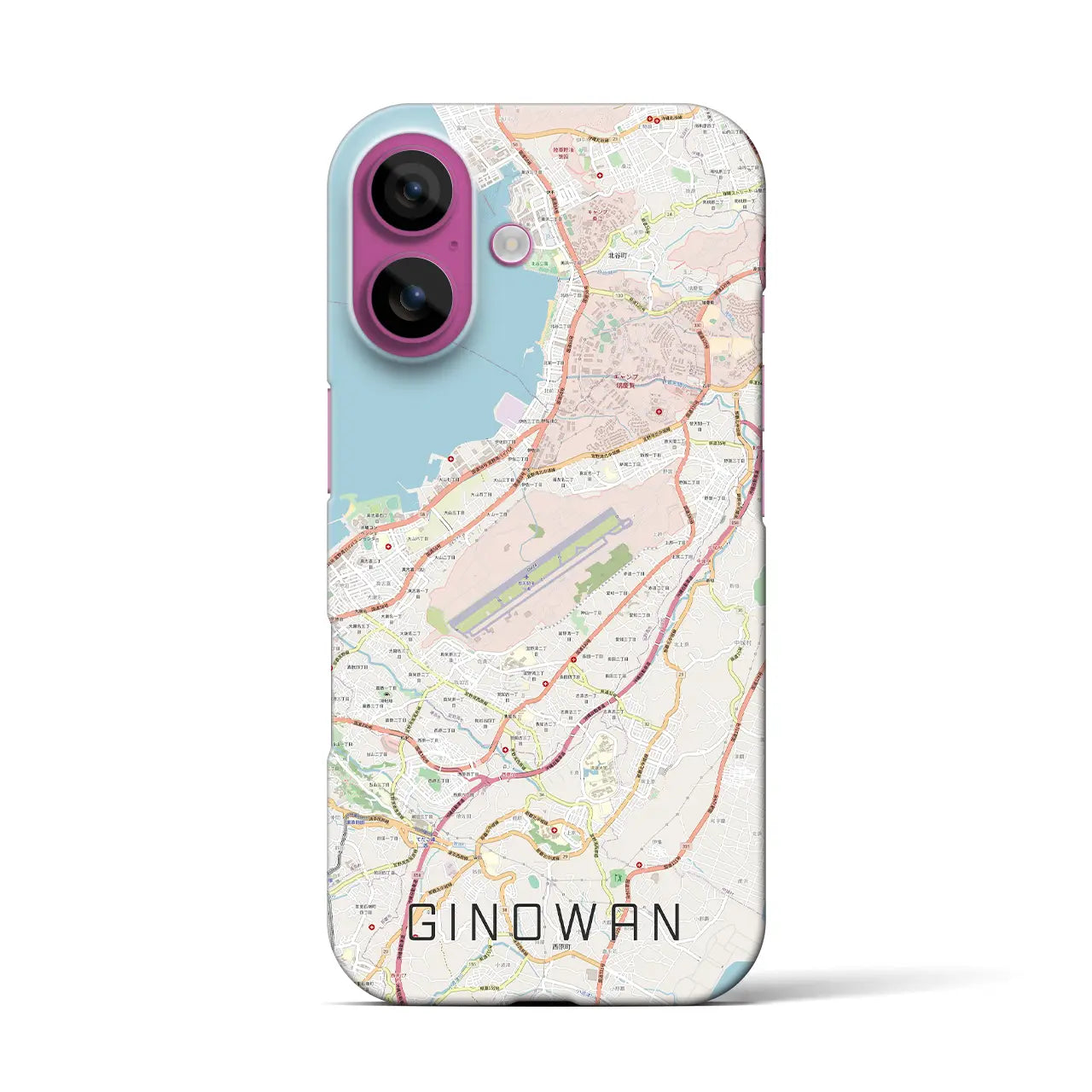【宜野湾(沖縄県)】地図柄iPhoneケース(バックカバータイプ)