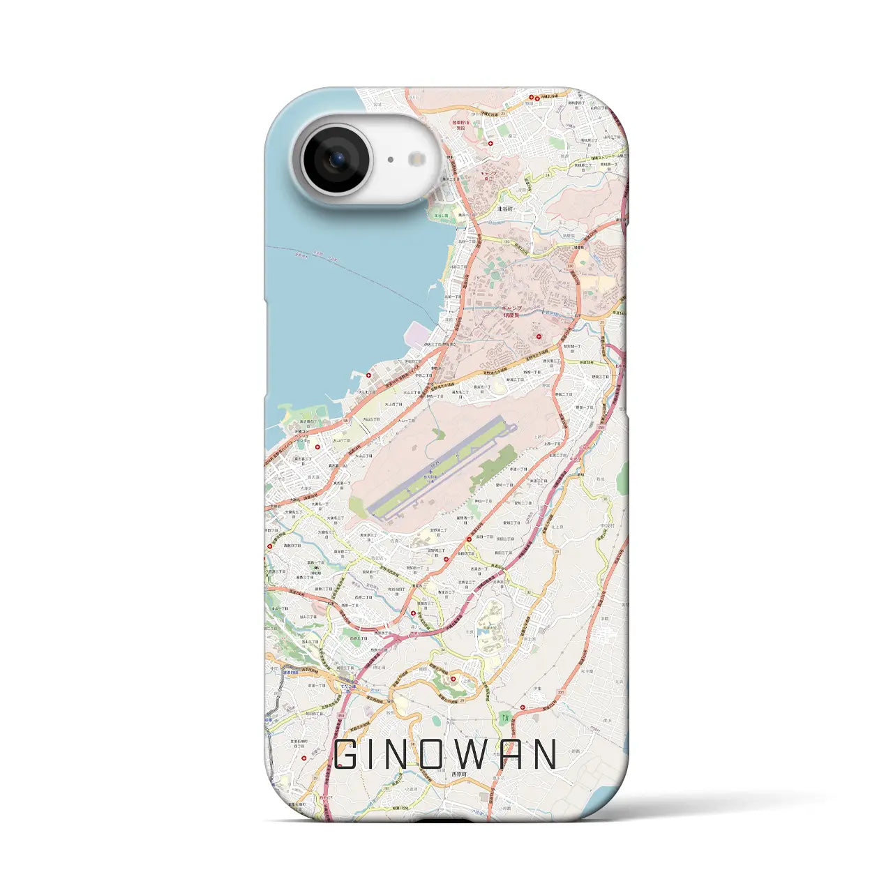 【宜野湾(沖縄県)】地図柄iPhoneケース(バックカバータイプ)