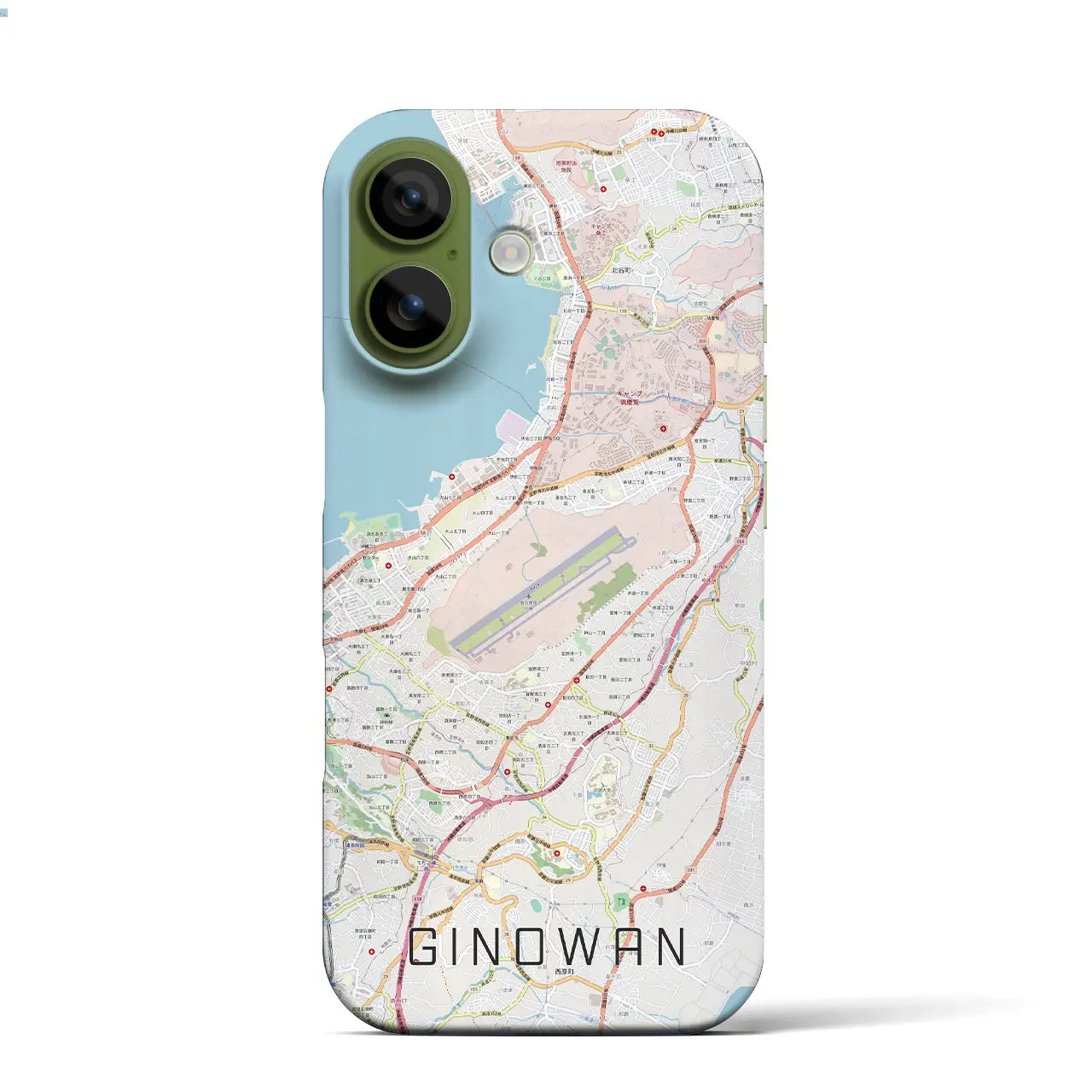 【宜野湾(沖縄県)】地図柄iPhoneケース(バックカバータイプ)