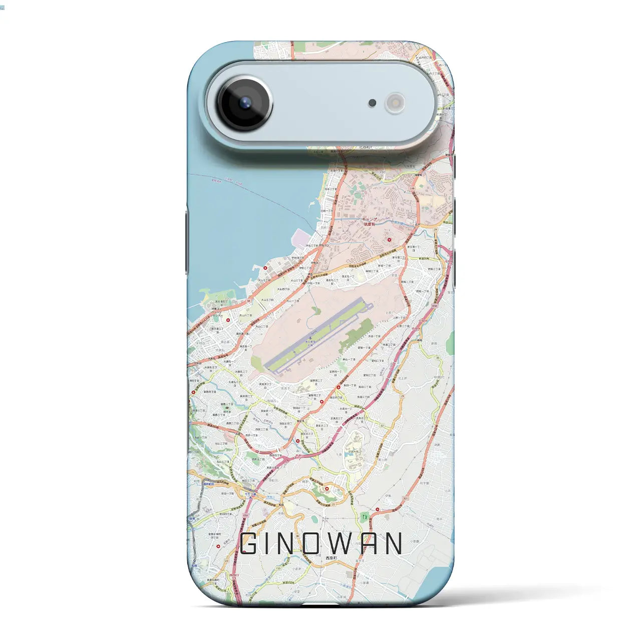 【宜野湾(沖縄県)】地図柄iPhoneケース(バックカバータイプ)ブラック・iPhone 17 Pro Max 用