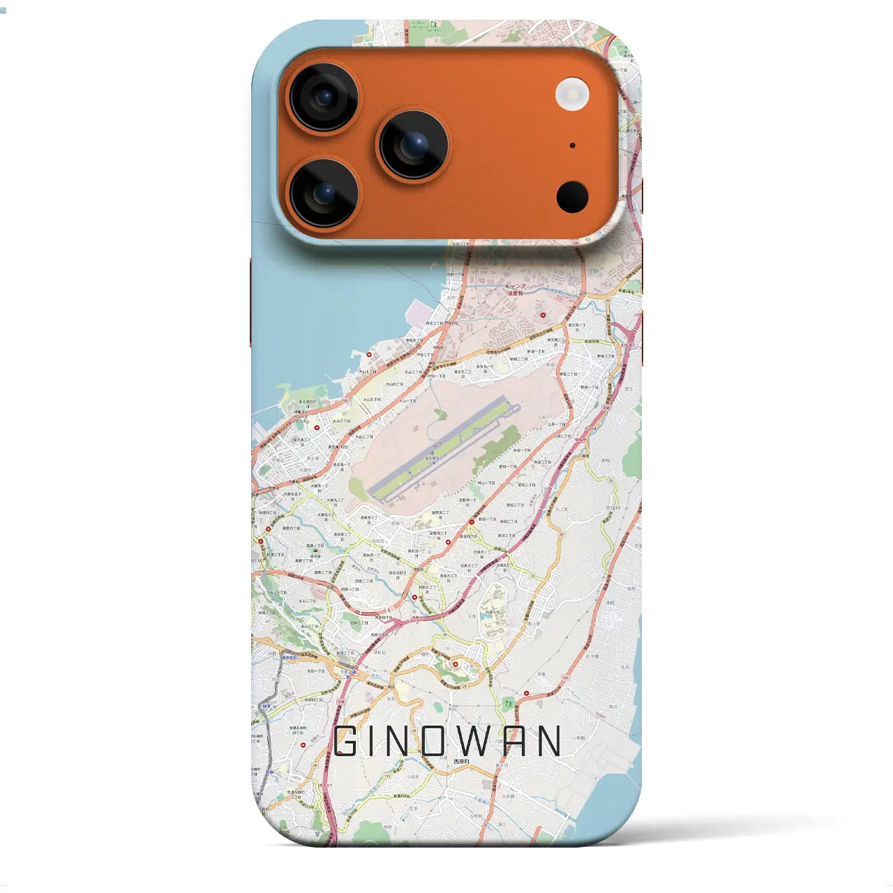 【宜野湾(沖縄県)】地図柄iPhoneケース(バックカバータイプ)ナチュラル・iPhone 17 Pro Max 用