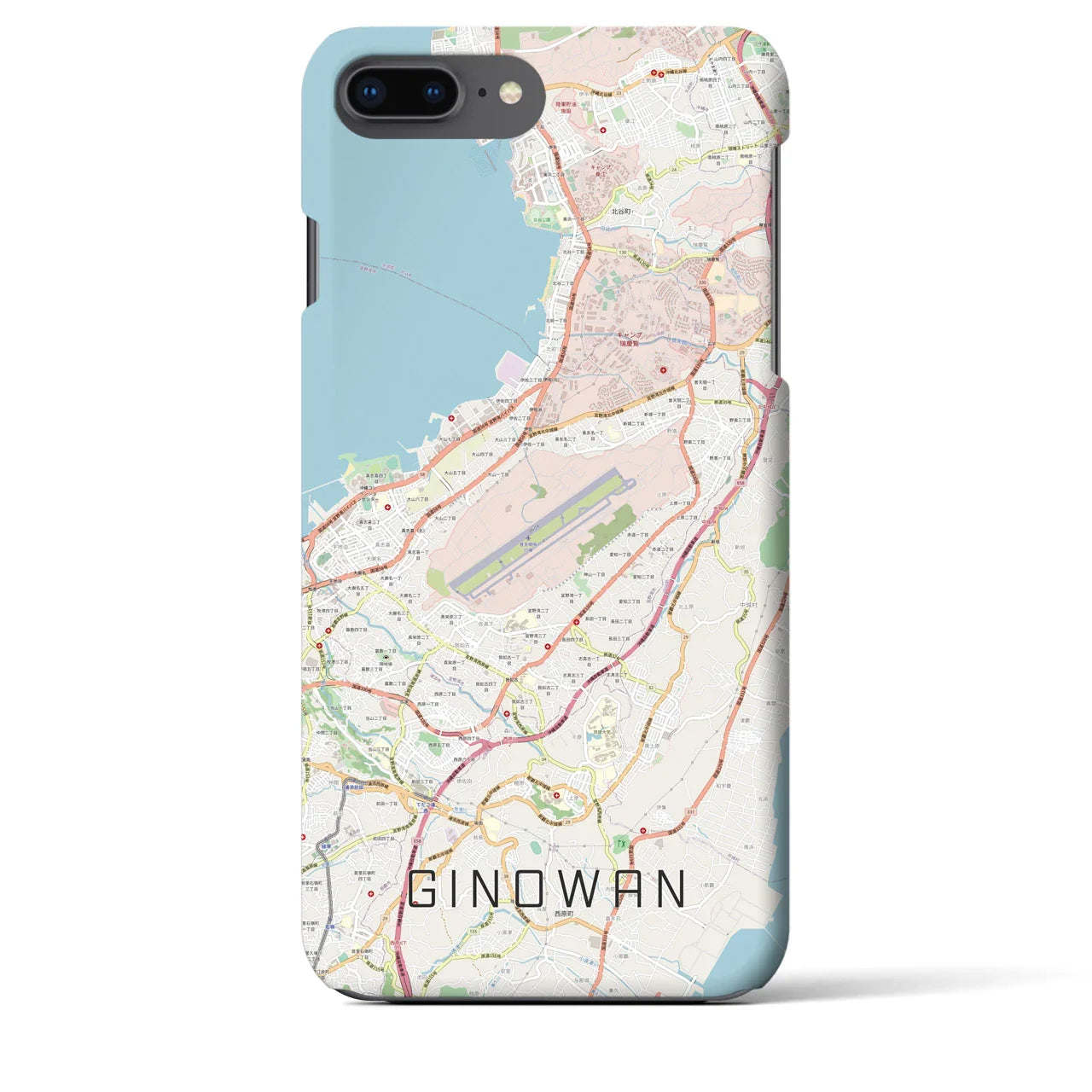 【宜野湾(沖縄県)】地図柄iPhoneケース(バックカバータイプ)