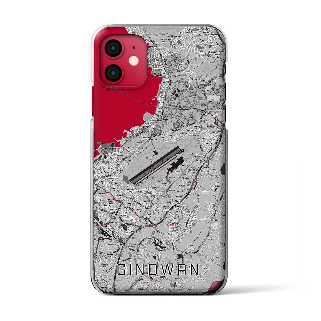 【宜野湾(沖縄県)】地図柄iPhoneケース(クリアタイプ)