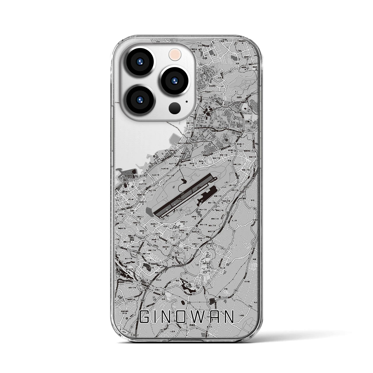 【宜野湾(沖縄県)】地図柄iPhoneケース(クリアタイプ)