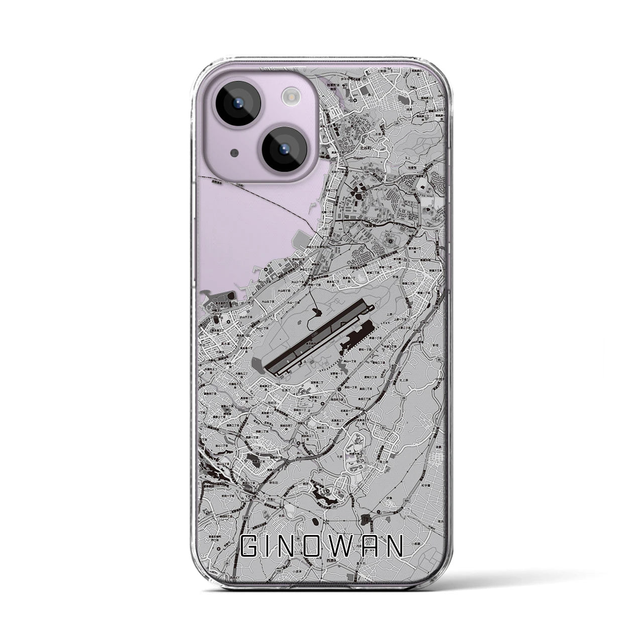 【宜野湾(沖縄県)】地図柄iPhoneケース(クリアタイプ)