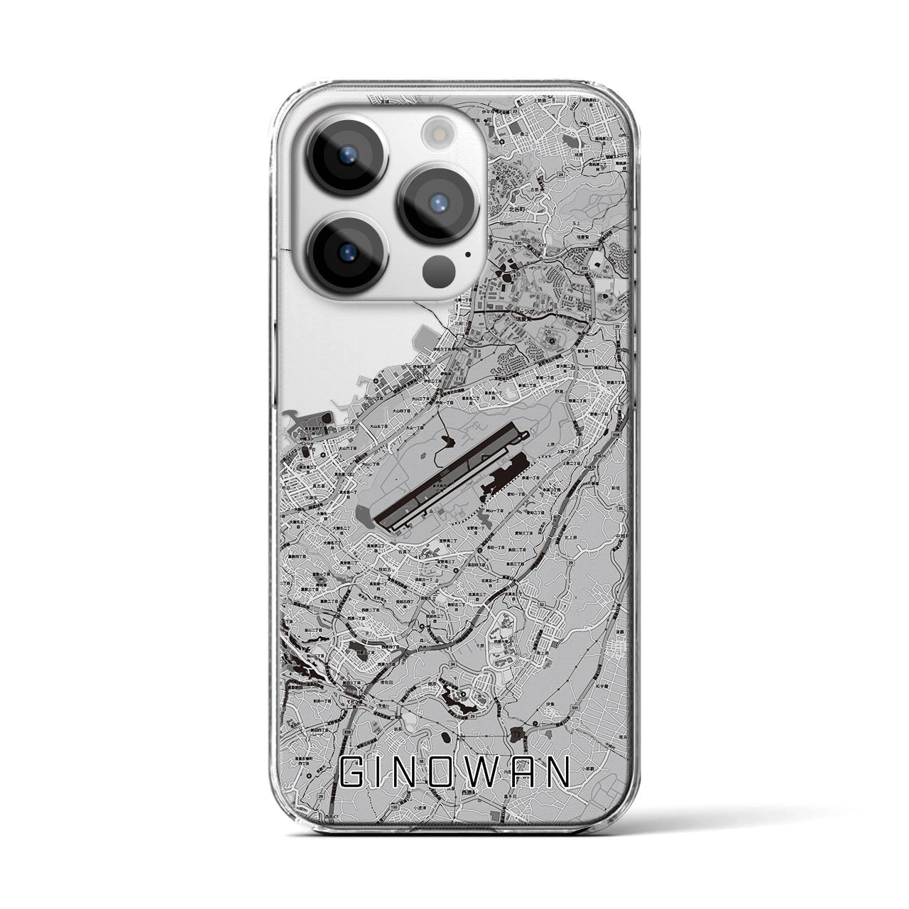【宜野湾(沖縄県)】地図柄iPhoneケース(クリアタイプ)