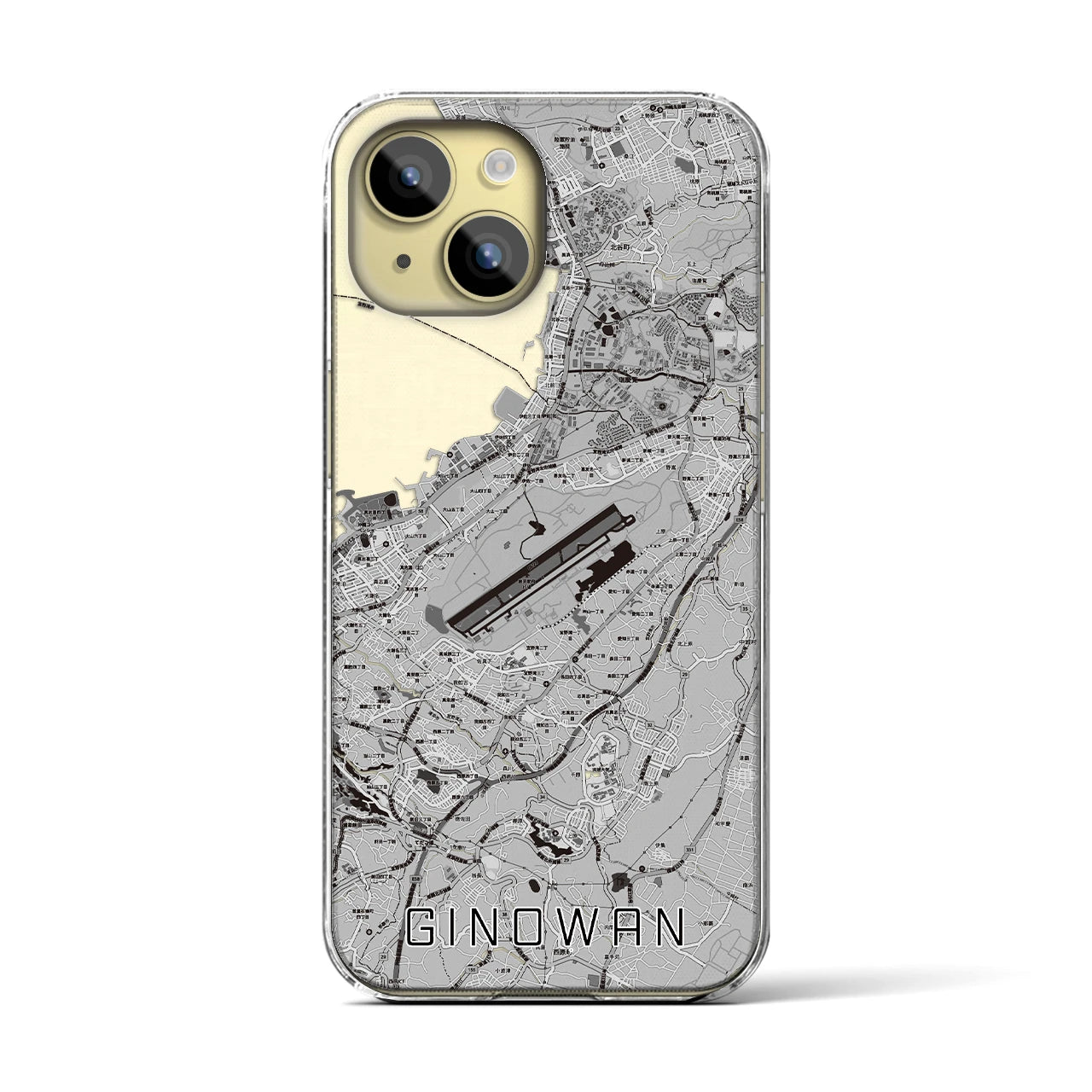 【宜野湾(沖縄県)】地図柄iPhoneケース(クリアタイプ)