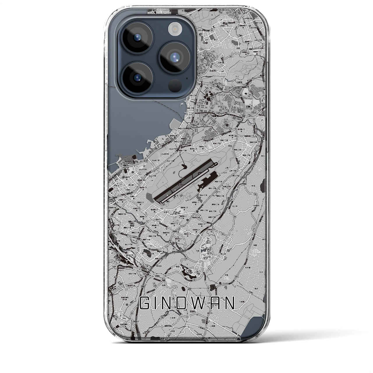 【宜野湾(沖縄県)】地図柄iPhoneケース(クリアタイプ)