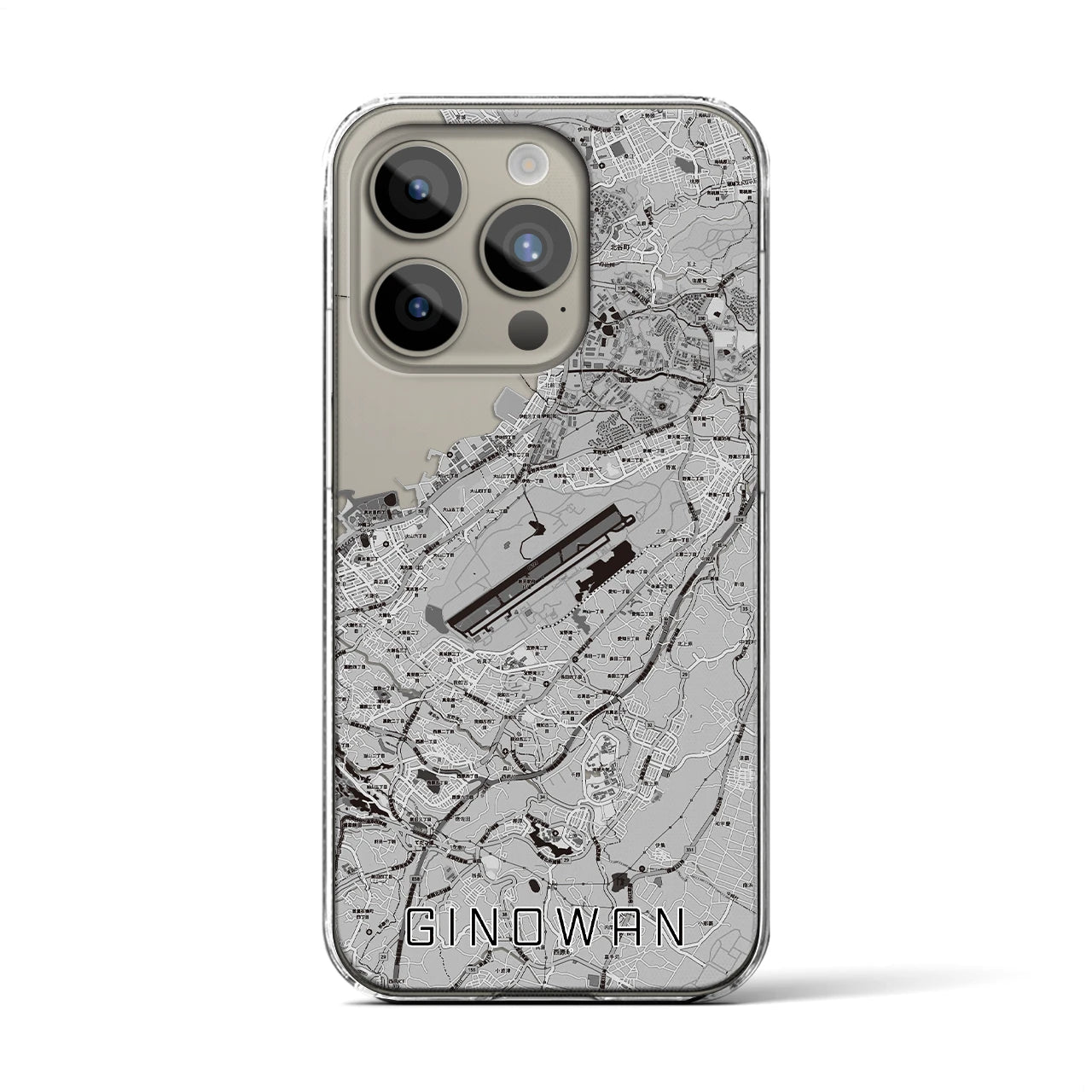 【宜野湾(沖縄県)】地図柄iPhoneケース(クリアタイプ)
