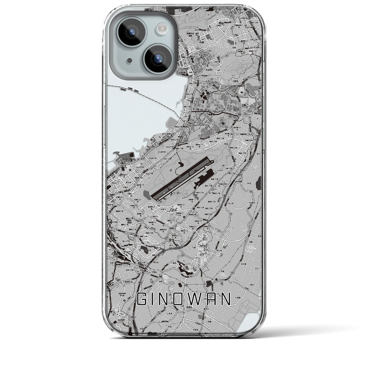 【宜野湾(沖縄県)】地図柄iPhoneケース(クリアタイプ)