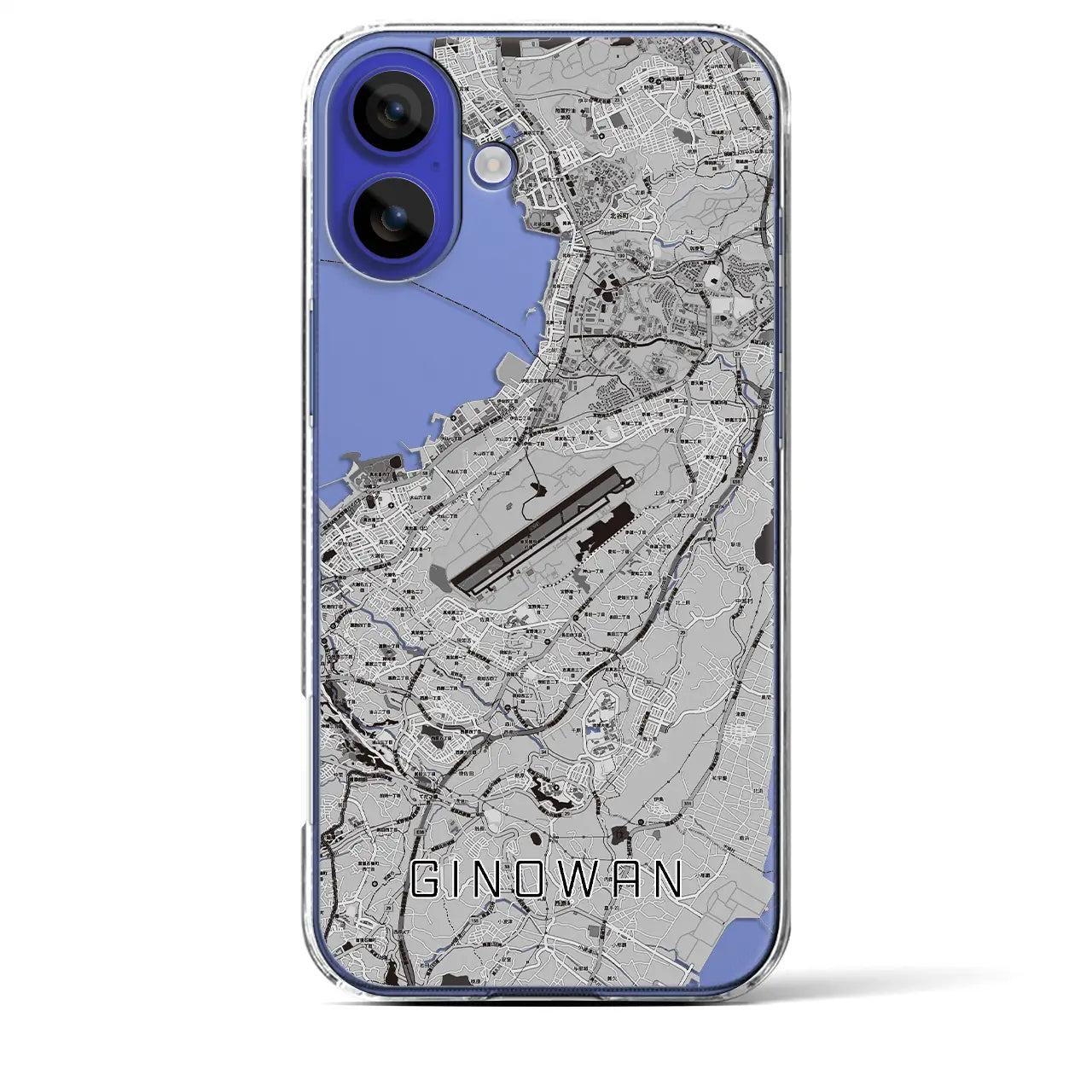 【宜野湾(沖縄県)】地図柄iPhoneケース(クリアタイプ)