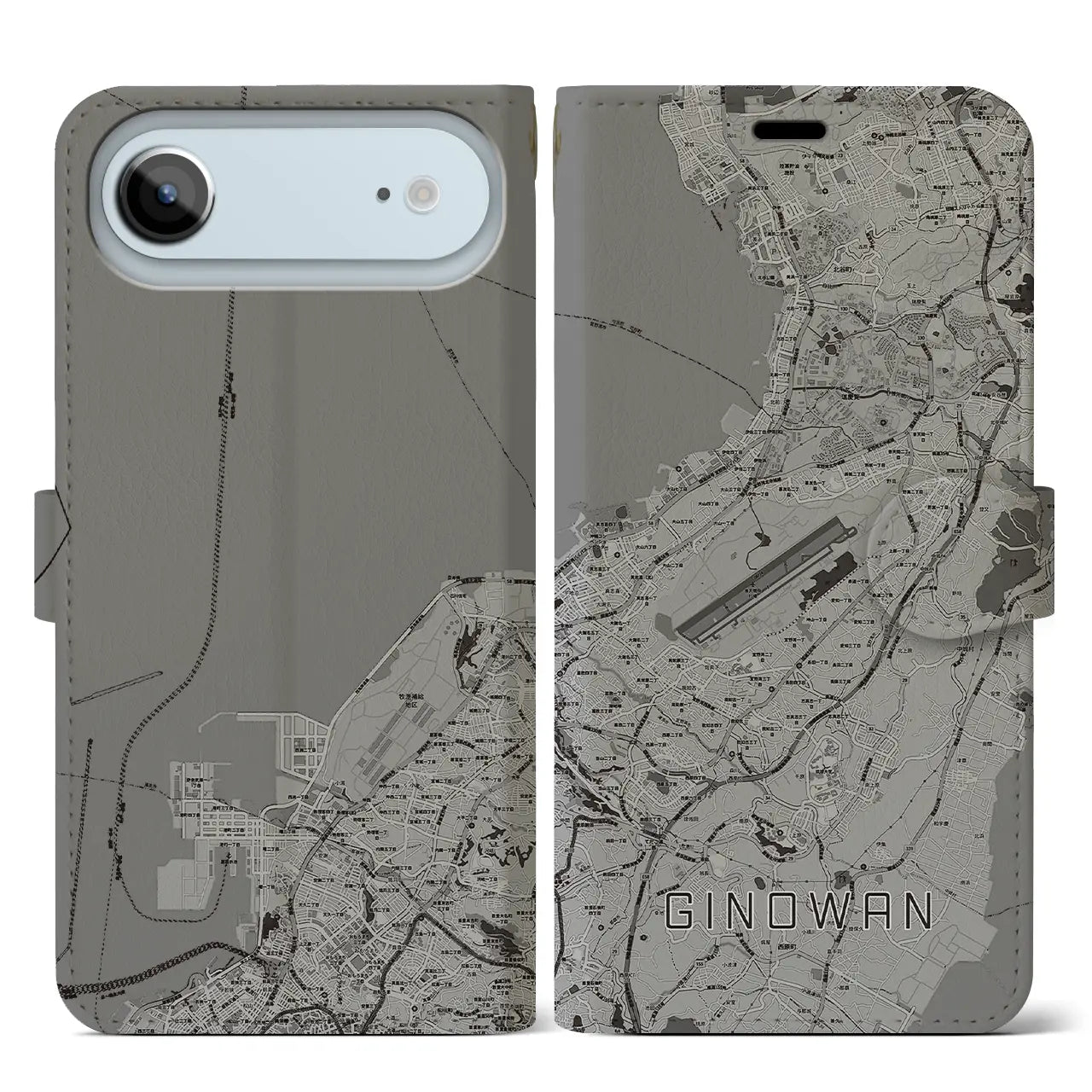 【宜野湾(沖縄県)】地図柄iPhoneケース(手帳タイプ)