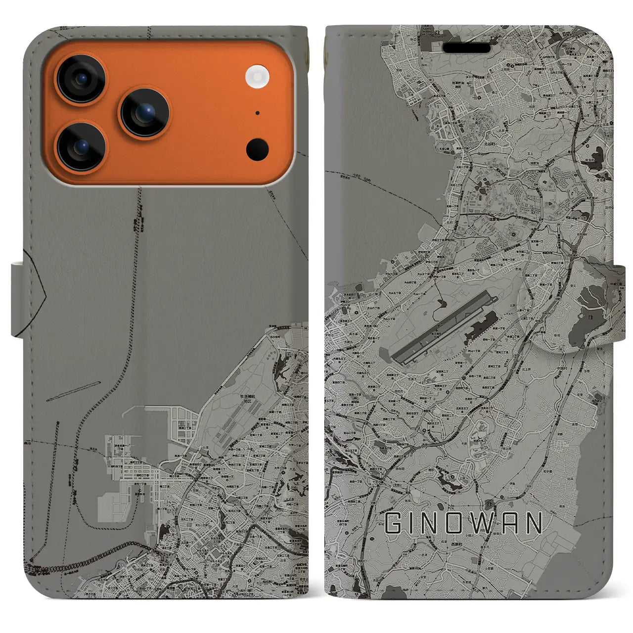 【宜野湾(沖縄県)】地図柄iPhoneケース(手帳タイプ)