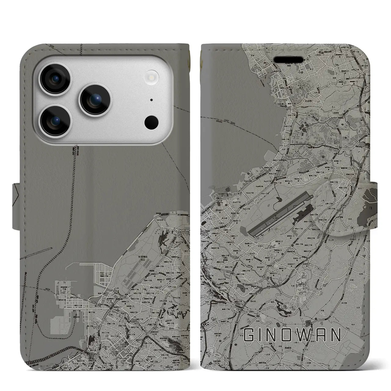 【宜野湾(沖縄県)】地図柄iPhoneケース(手帳タイプ)