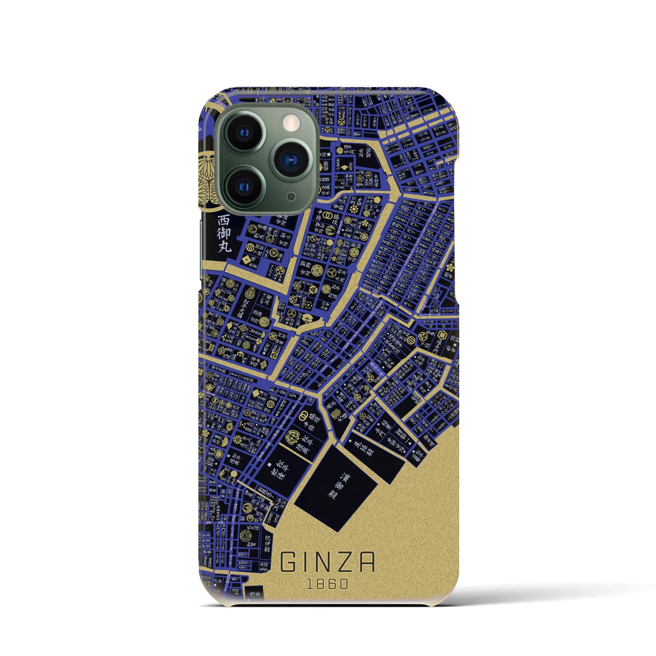 【銀座(東京都)】万延江戸図iPhoneケース(バックカバータイプ)