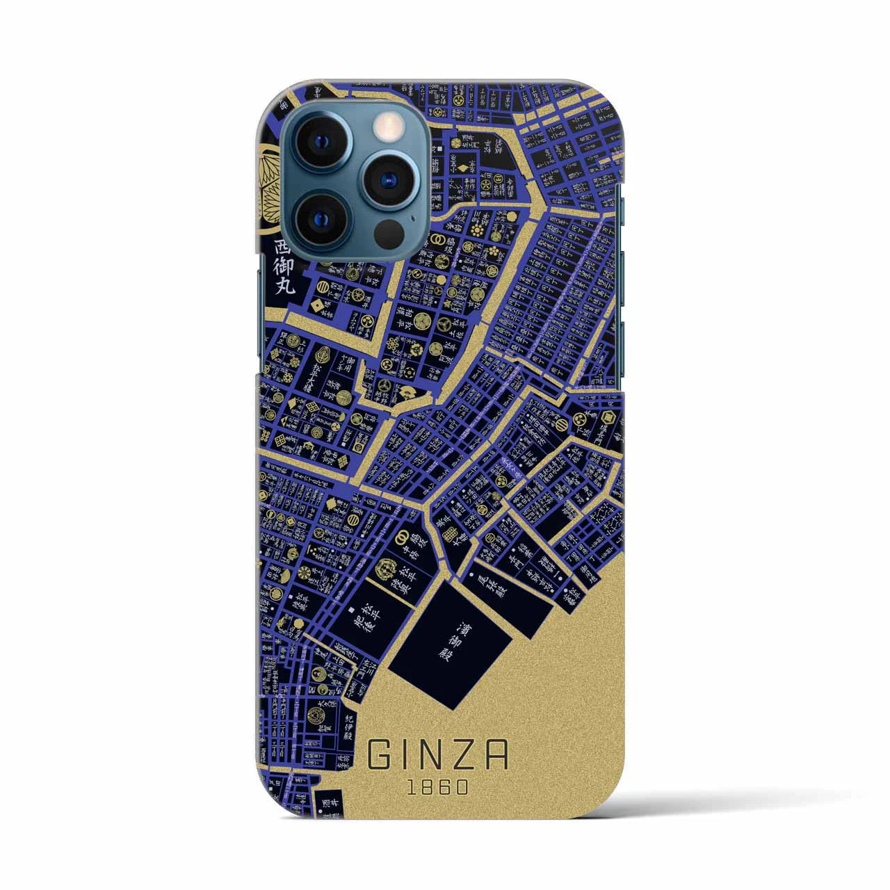 【銀座(東京都)】万延江戸図iPhoneケース(バックカバータイプ)