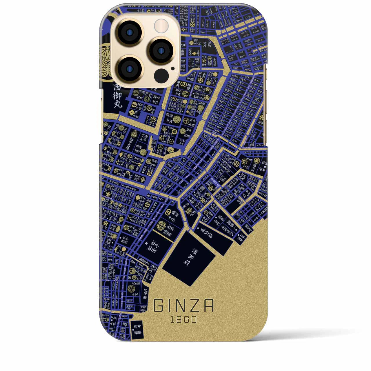 【銀座(東京都)】万延江戸図iPhoneケース(バックカバータイプ)