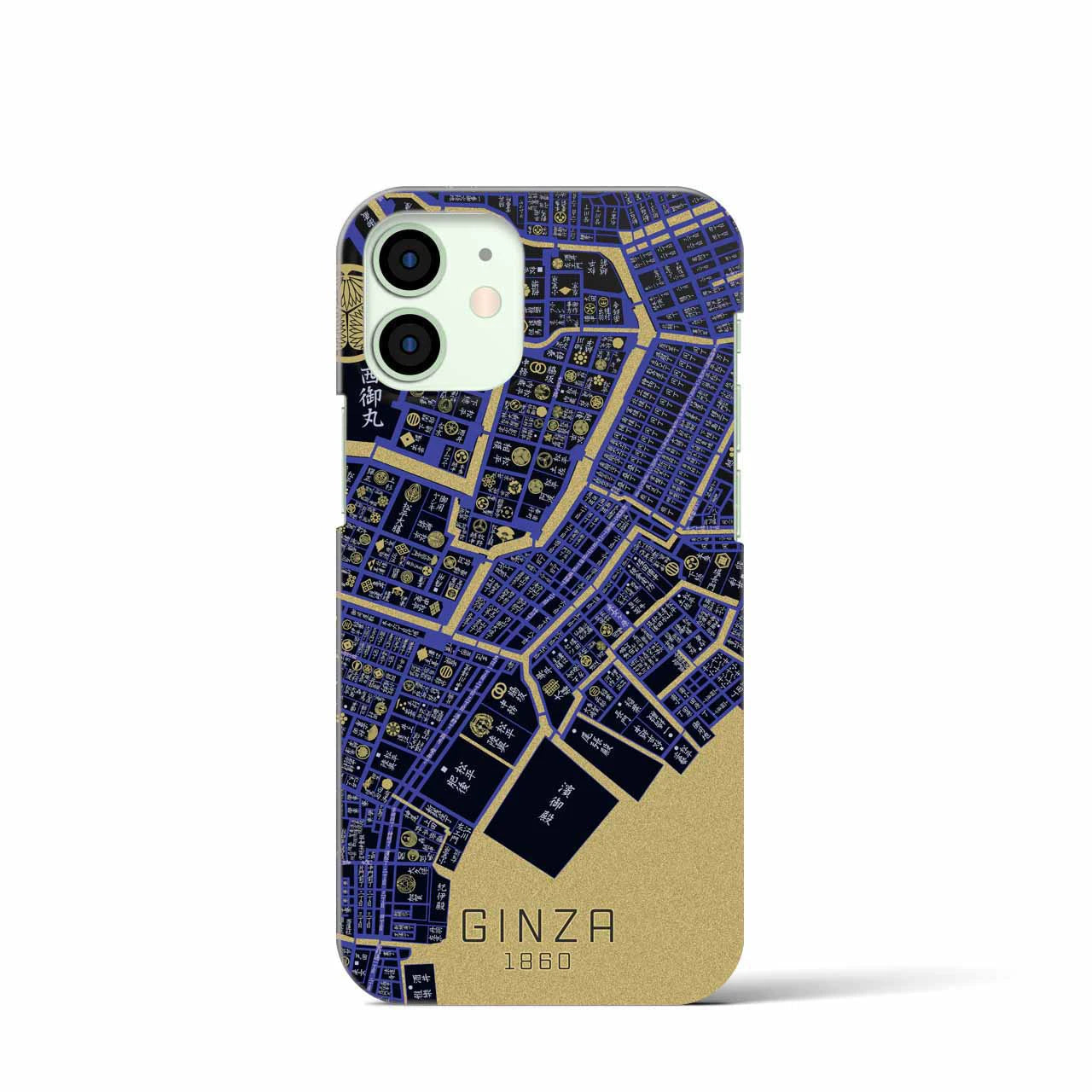 【銀座(東京都)】万延江戸図iPhoneケース(バックカバータイプ)