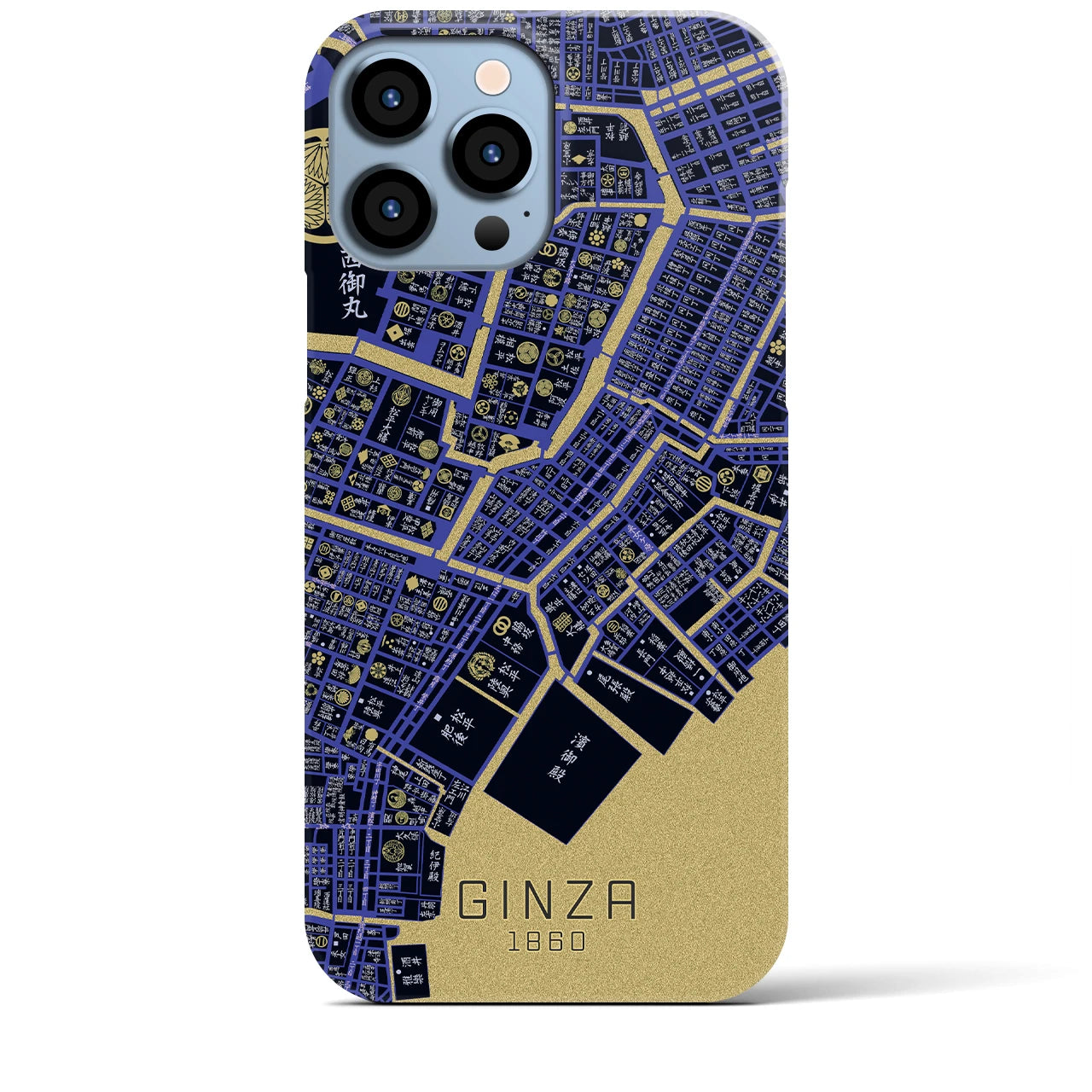 【銀座(東京都)】万延江戸図iPhoneケース(バックカバータイプ)