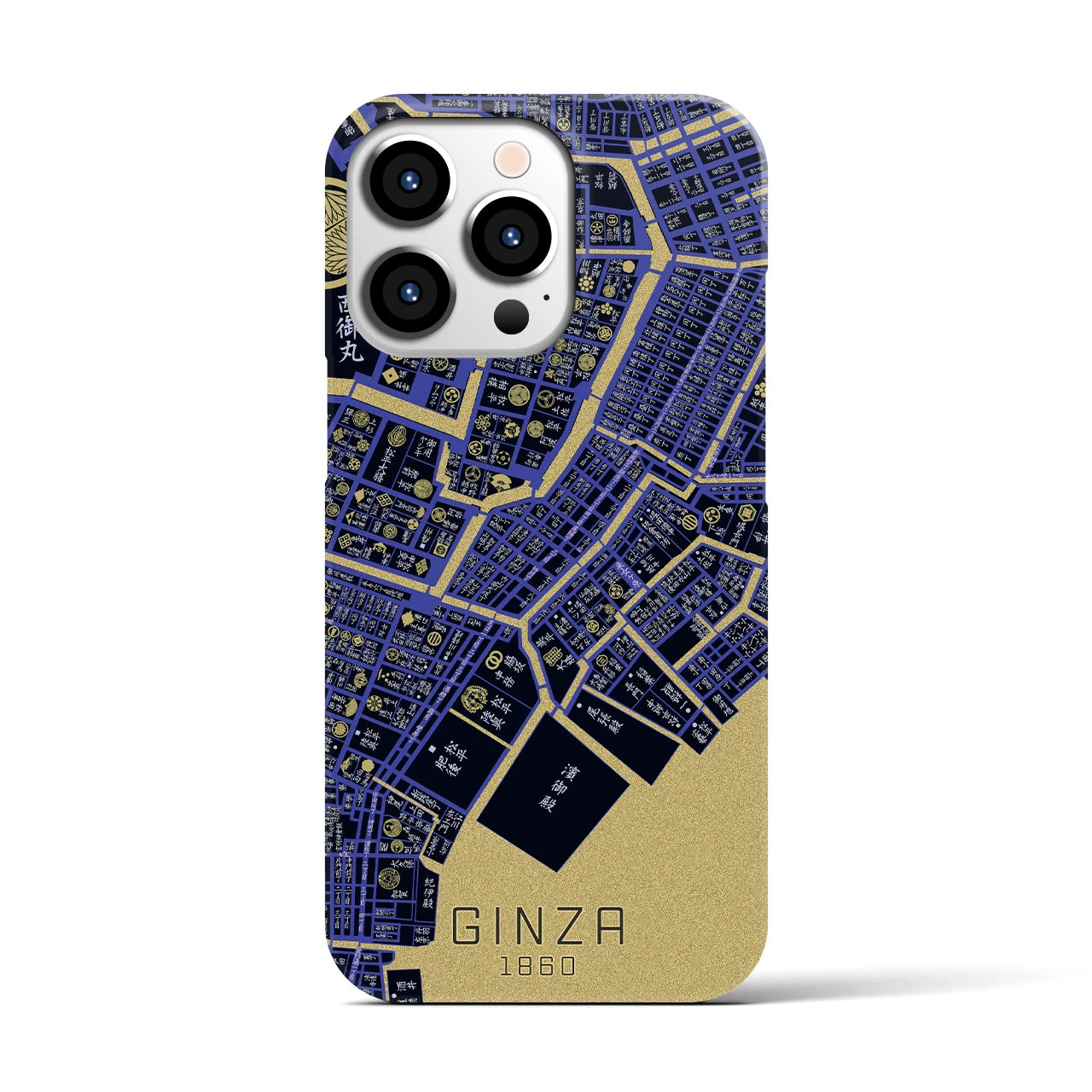 【銀座(東京都)】万延江戸図iPhoneケース(バックカバータイプ)