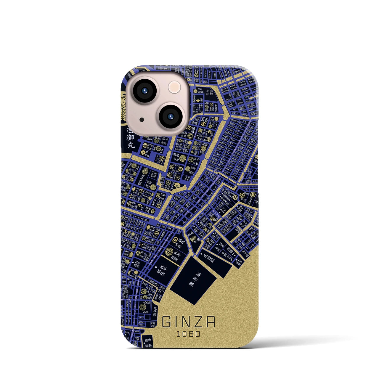 【銀座(東京都)】万延江戸図iPhoneケース(バックカバータイプ)