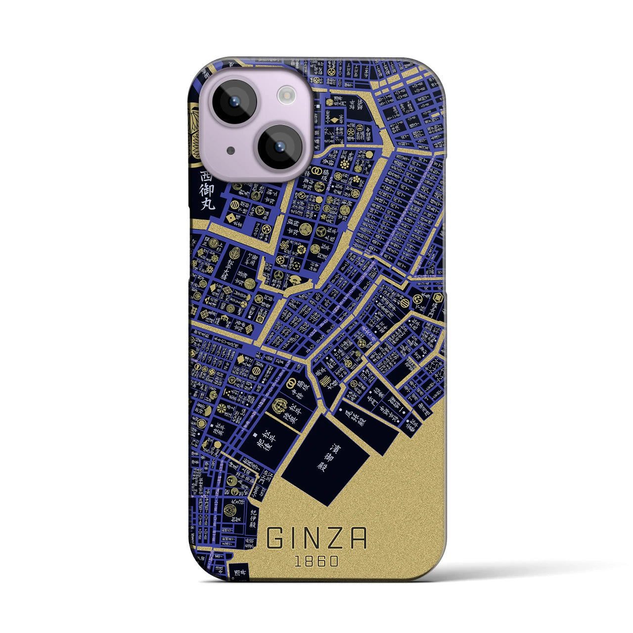 【銀座(東京都)】万延江戸図iPhoneケース(バックカバータイプ)