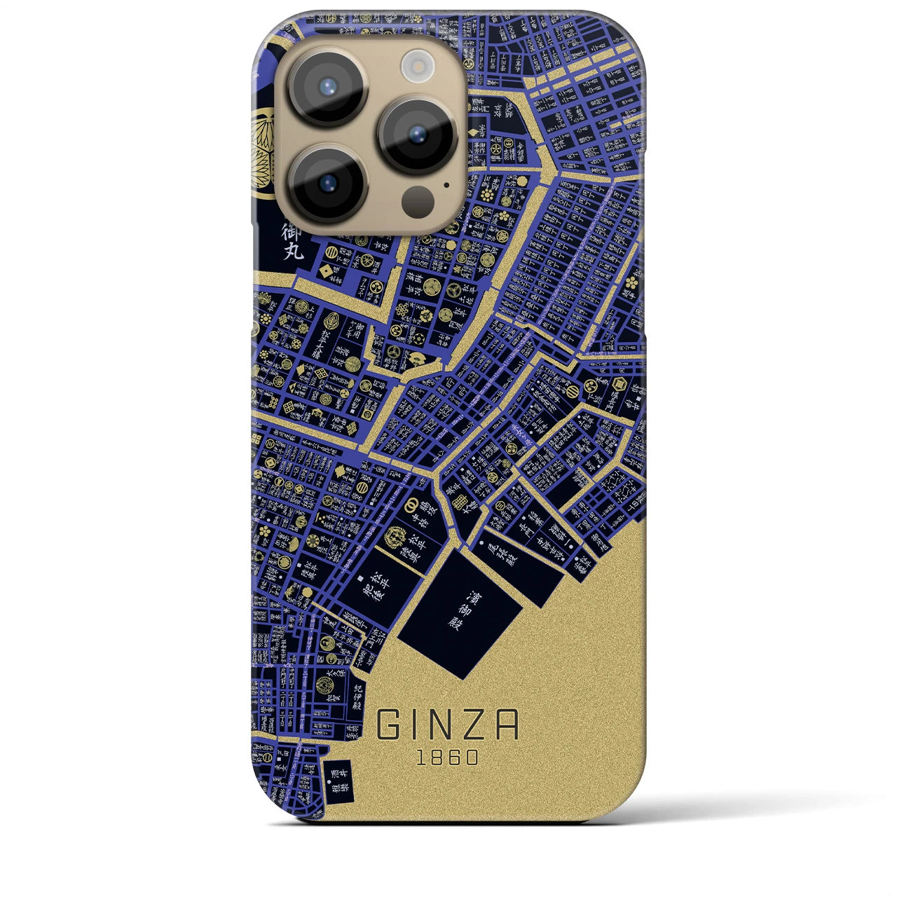 【銀座(東京都)】万延江戸図iPhoneケース(バックカバータイプ)