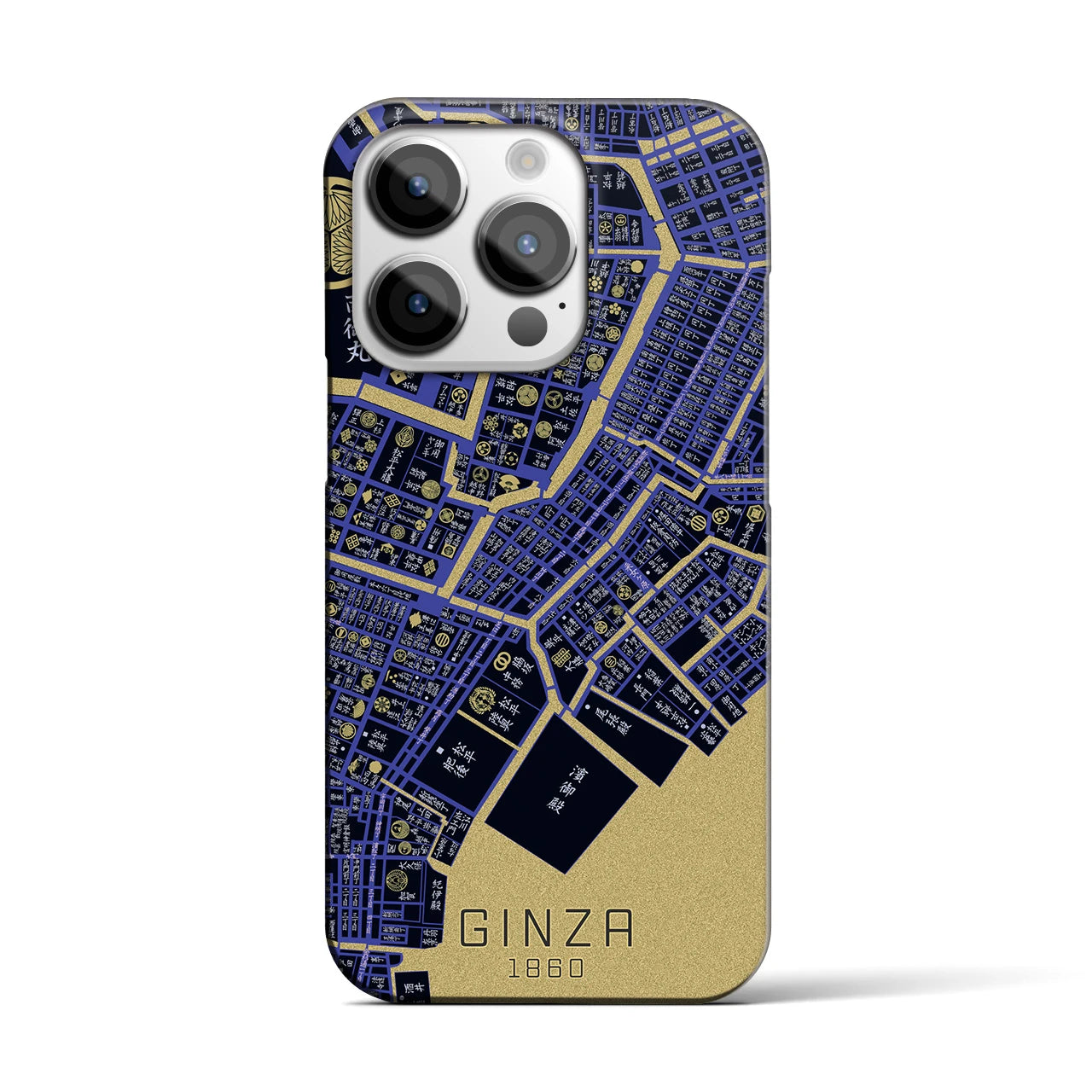 【銀座(東京都)】万延江戸図iPhoneケース(バックカバータイプ)