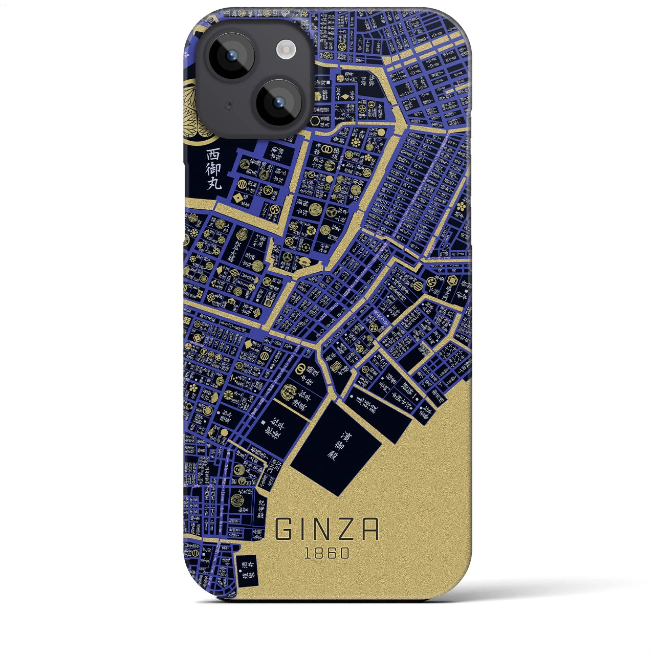 【銀座(東京都)】万延江戸図iPhoneケース(バックカバータイプ)