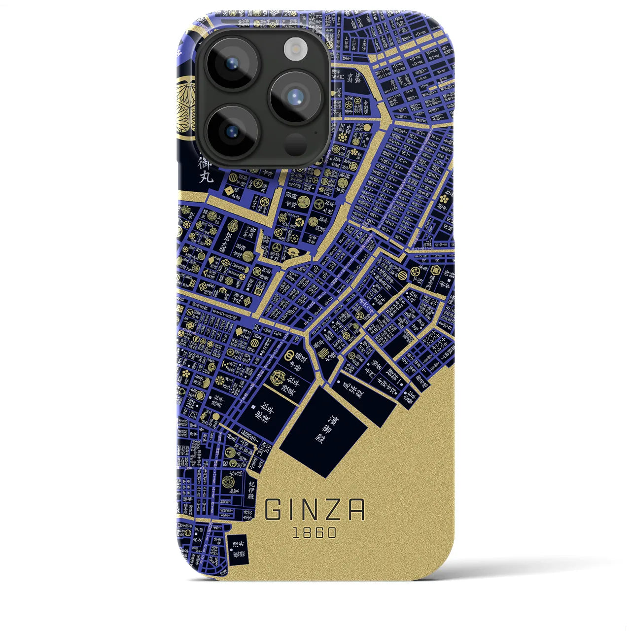 【銀座(東京都)】万延江戸図iPhoneケース(バックカバータイプ)