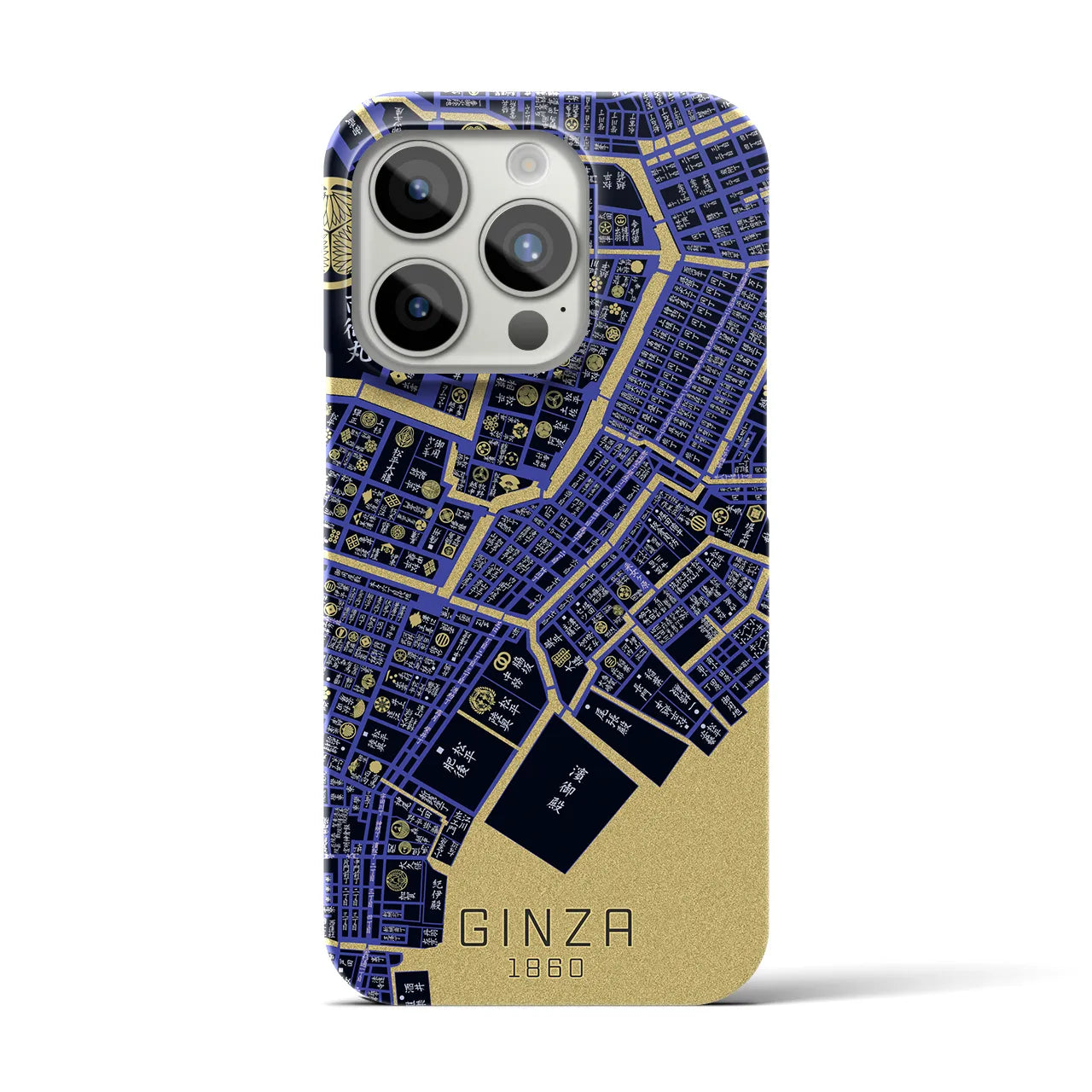 【銀座(東京都)】万延江戸図iPhoneケース(バックカバータイプ)