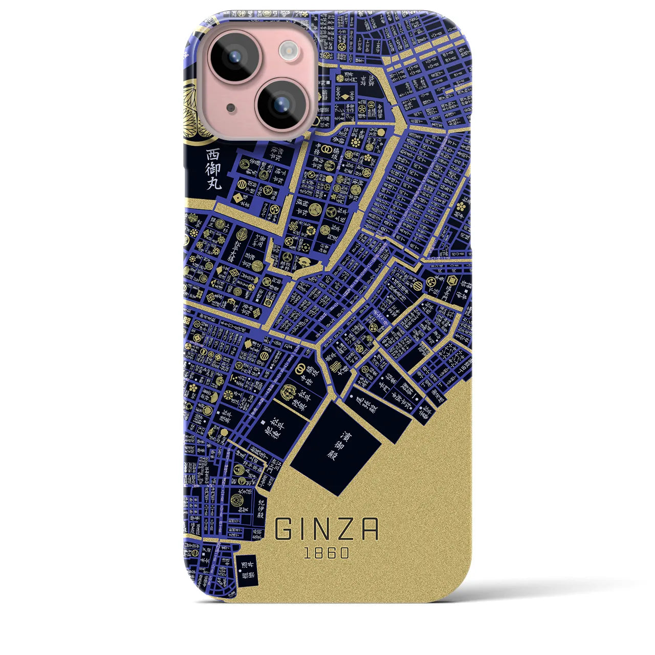 【銀座(東京都)】万延江戸図iPhoneケース(バックカバータイプ)