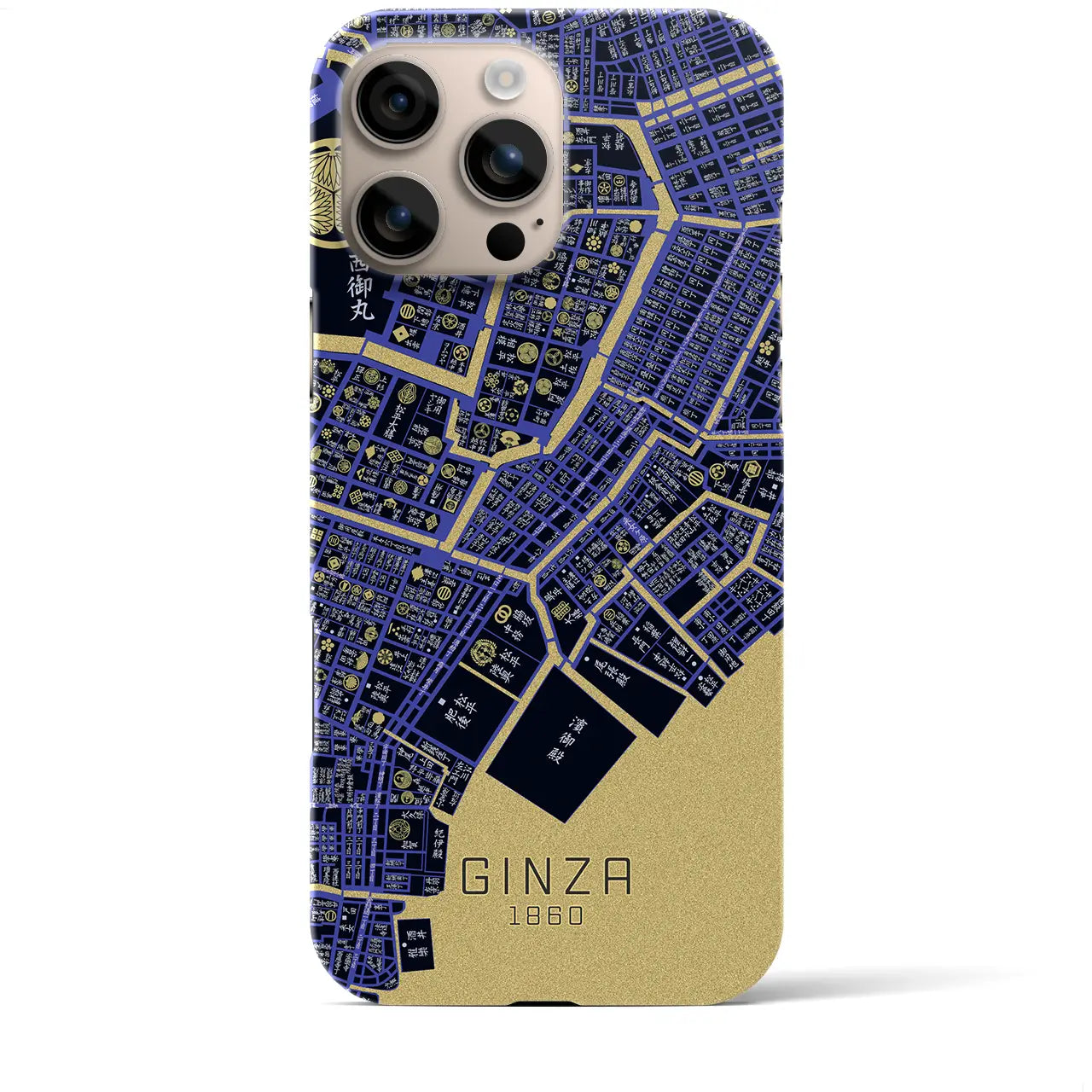 【銀座(東京都)】万延江戸図iPhoneケース(バックカバータイプ)