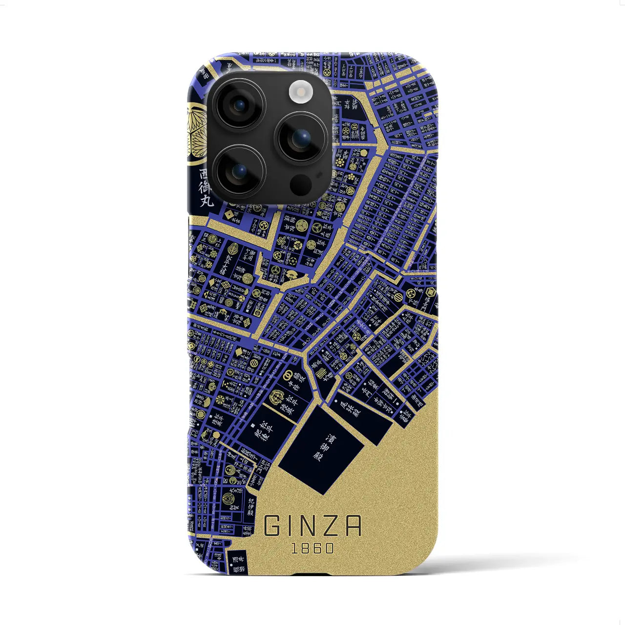 【銀座(東京都)】万延江戸図iPhoneケース(バックカバータイプ)