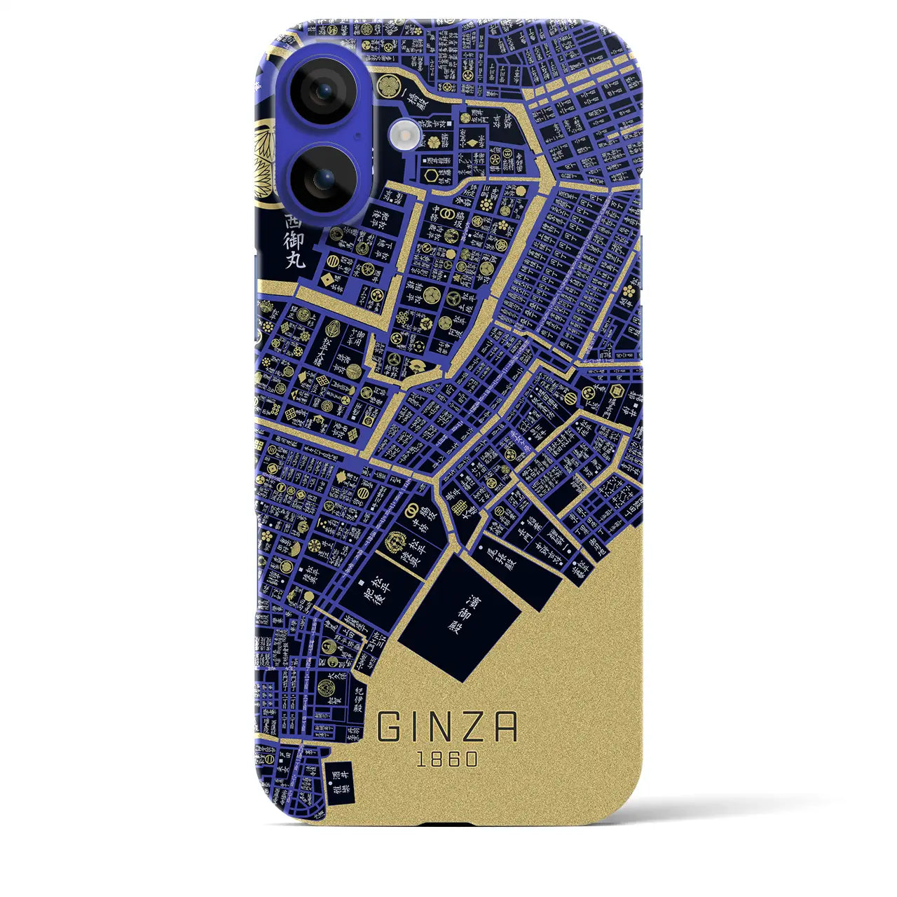 【銀座(東京都)】万延江戸図iPhoneケース(バックカバータイプ)