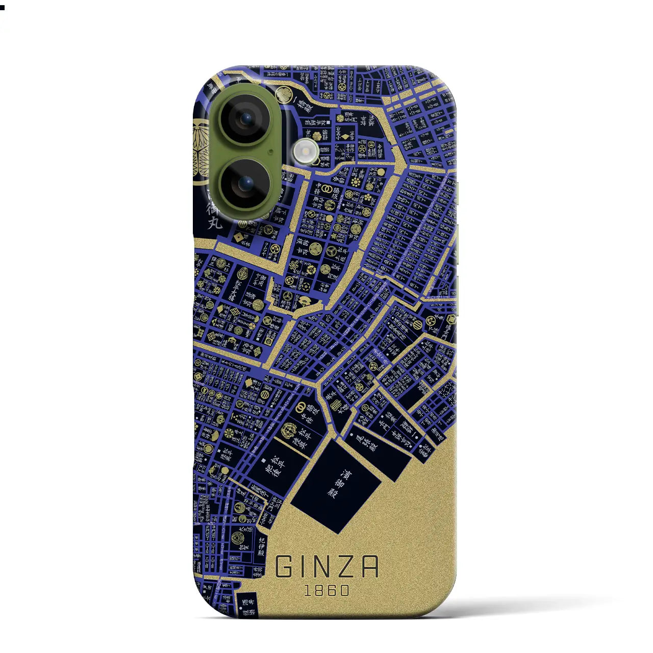 【銀座(東京都)】万延江戸図iPhoneケース(バックカバータイプ)