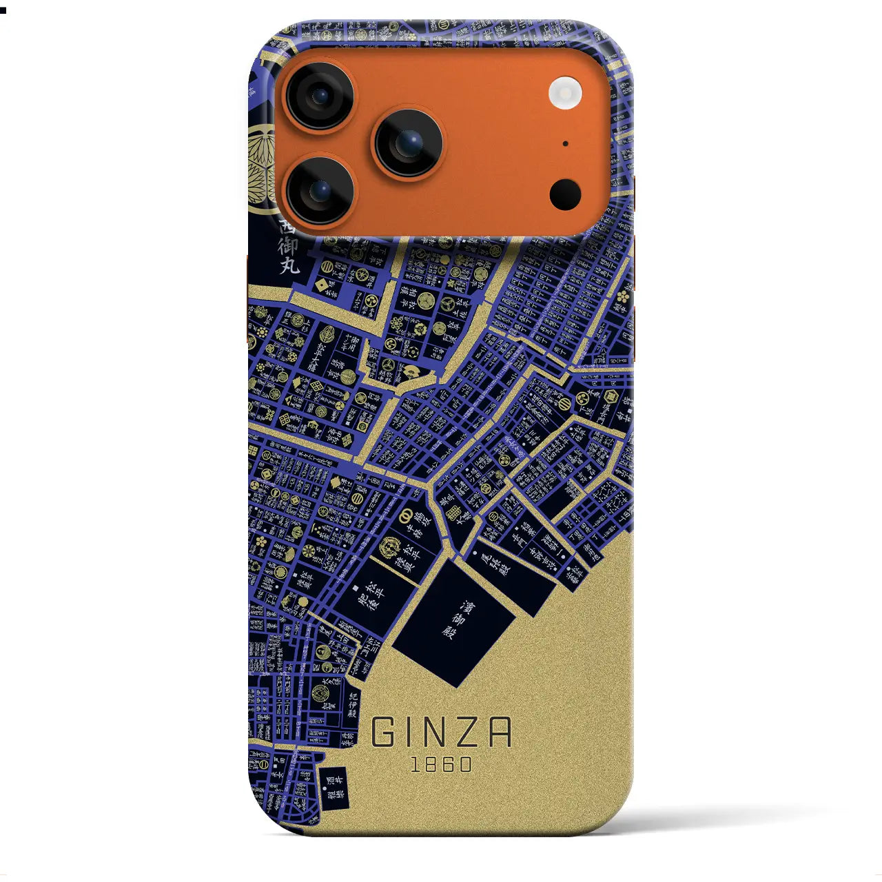 【銀座(東京都)】万延江戸図iPhoneケース(バックカバータイプ)