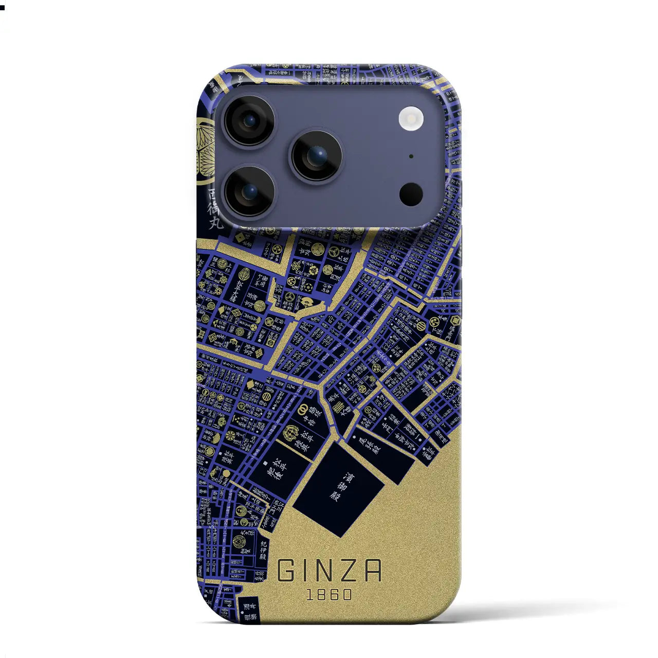 【銀座(東京都)】万延江戸図iPhoneケース(バックカバータイプ)