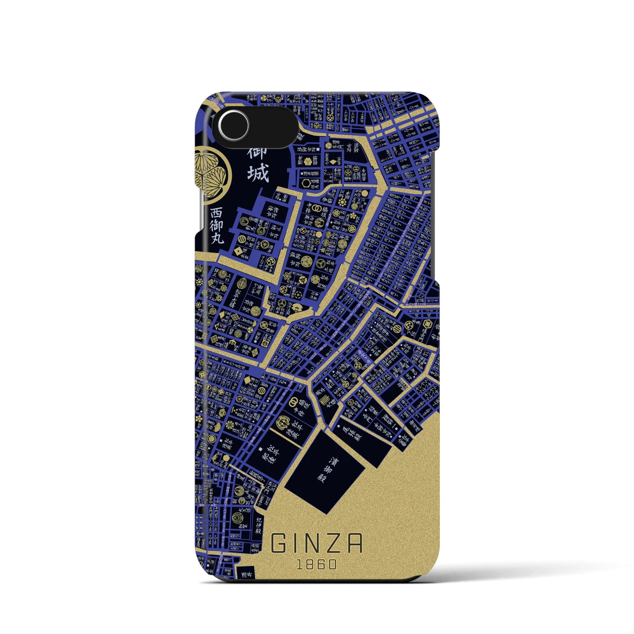 【銀座(東京都)】万延江戸図iPhoneケース(バックカバータイプ)