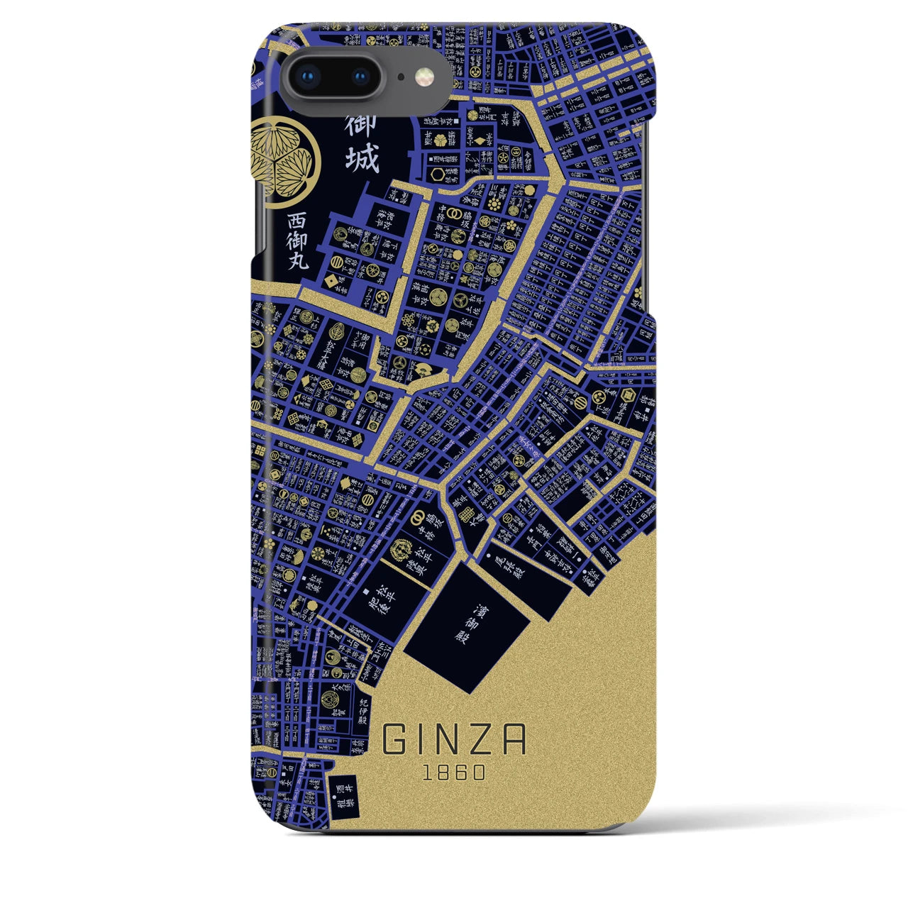 【銀座(東京都)】万延江戸図iPhoneケース(バックカバータイプ)