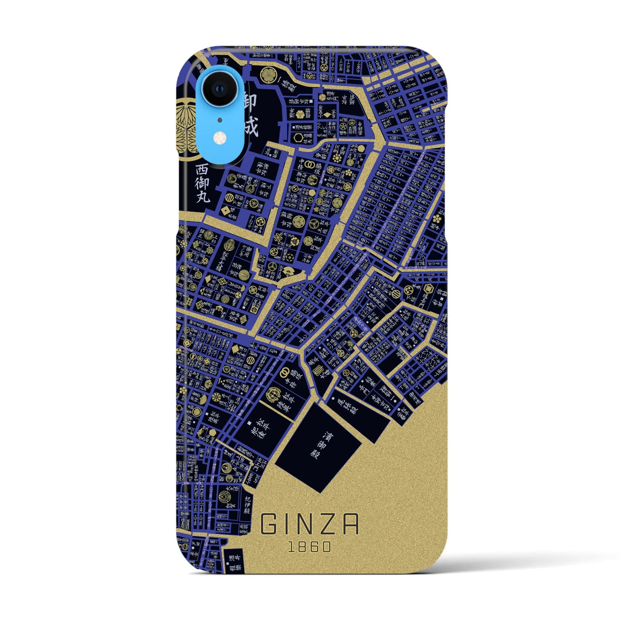 【銀座(東京都)】万延江戸図iPhoneケース(バックカバータイプ)