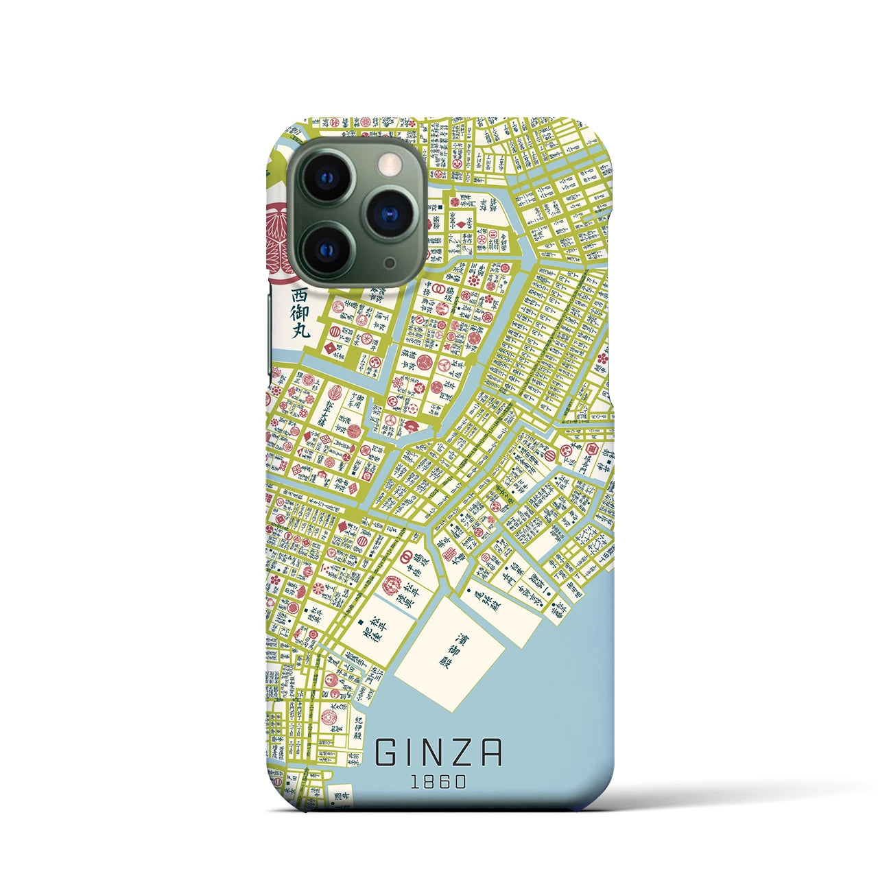 【銀座(東京都)】万延江戸図iPhoneケース(バックカバータイプ)