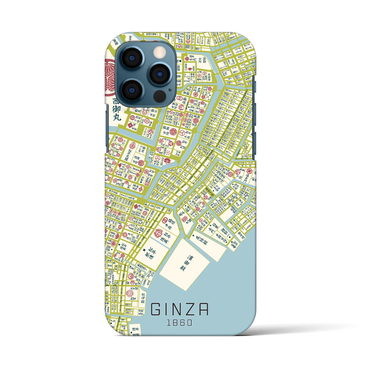【銀座(東京都)】万延江戸図iPhoneケース(バックカバータイプ)